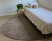 Gayle Taupe Brown Irregular Round Washable Rug