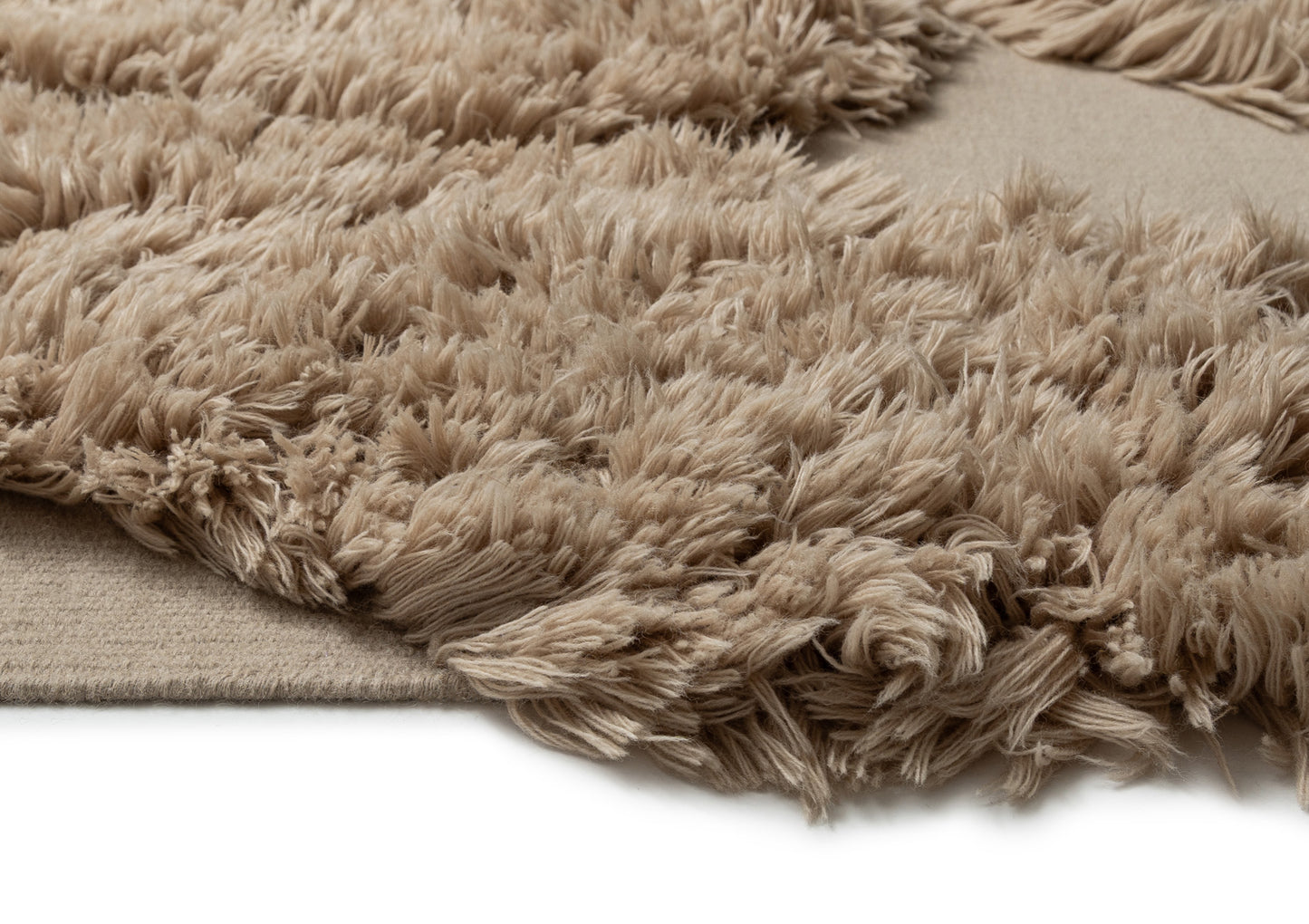 Gellica Biscuit Sculptural Wool Shag Rug