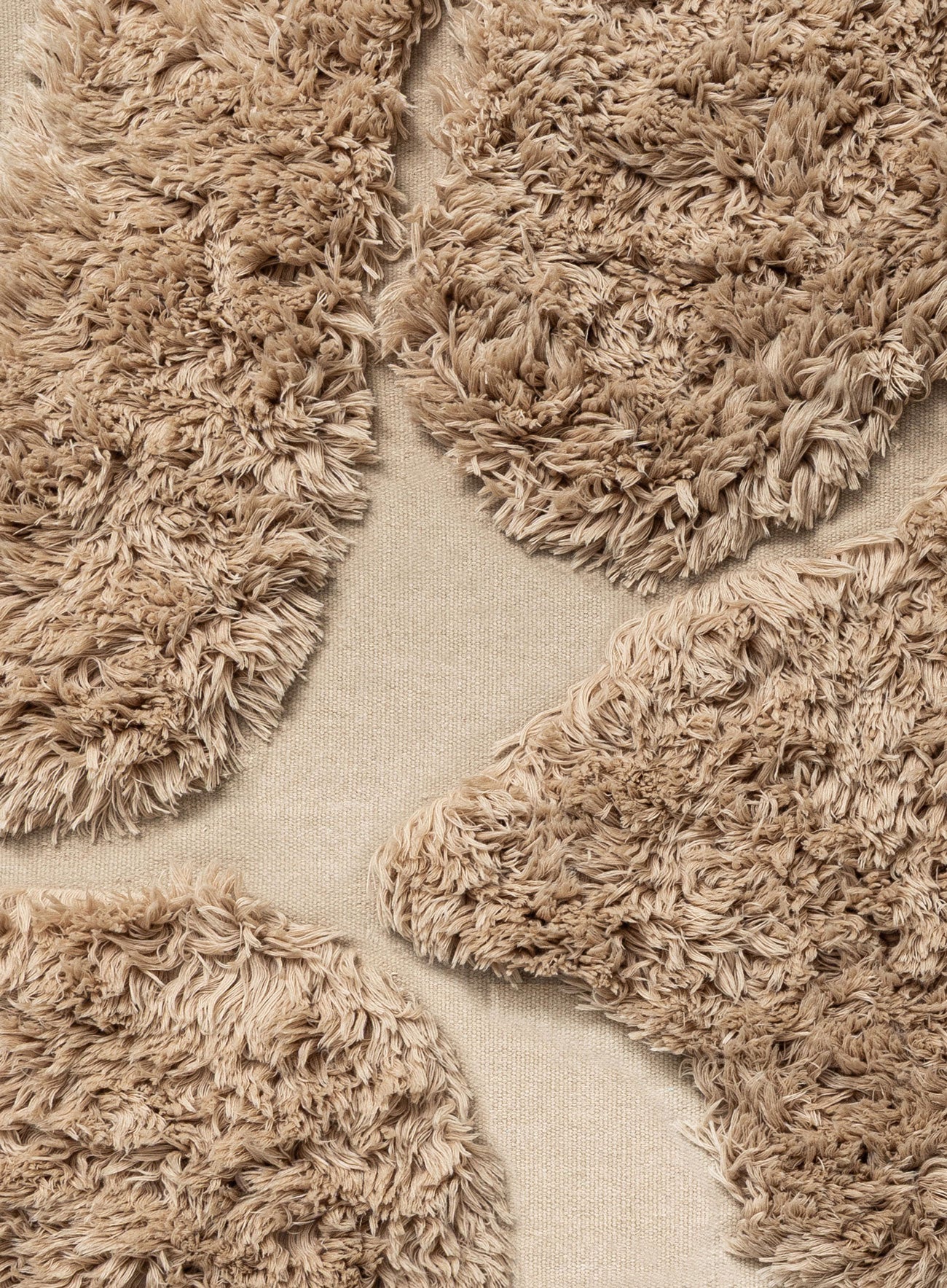 Gellica Biscuit Sculptural Wool Shag Rug