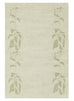 Glaiza Green Botanical Border Washable Rug