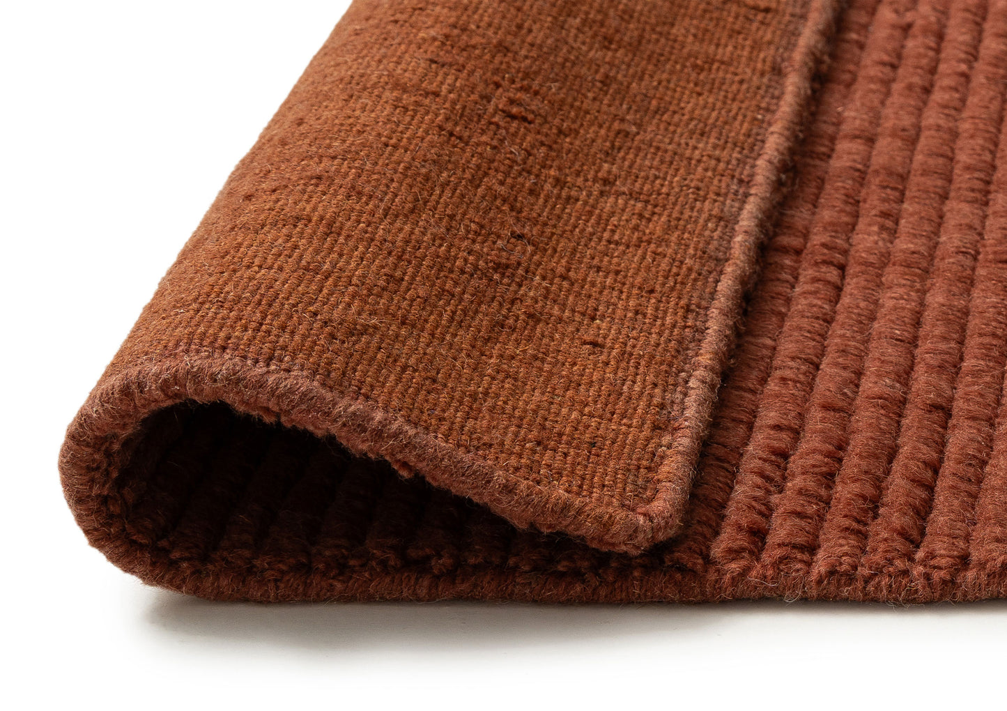 Glorese Terracotta Cut Pile Wool Rug