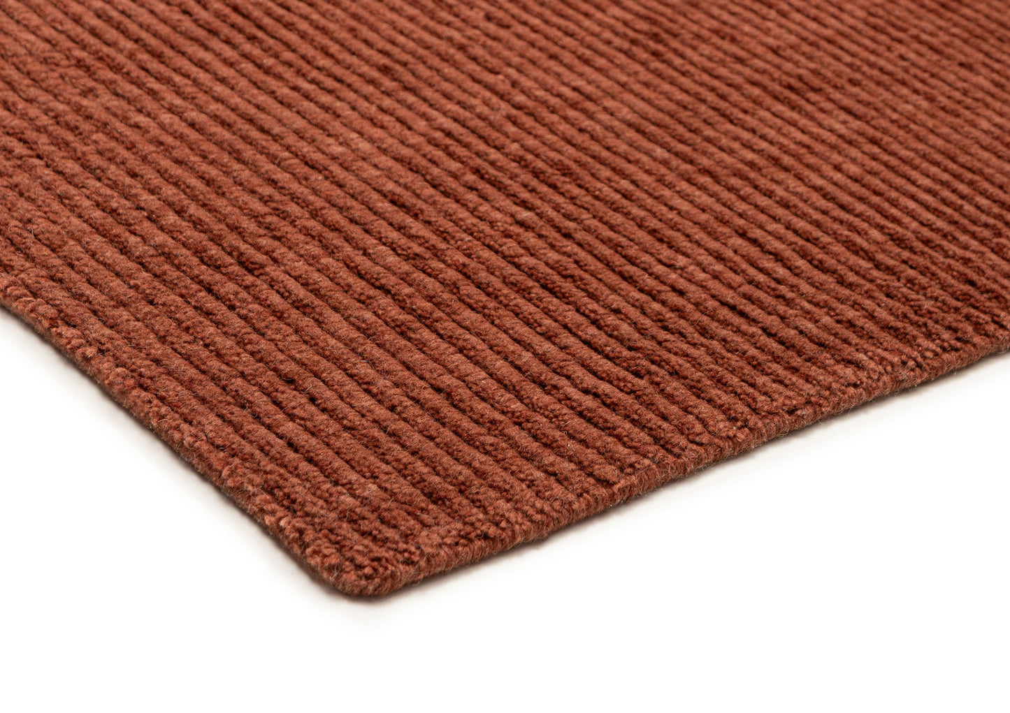 Glorese Terracotta Cut Pile Wool Rug