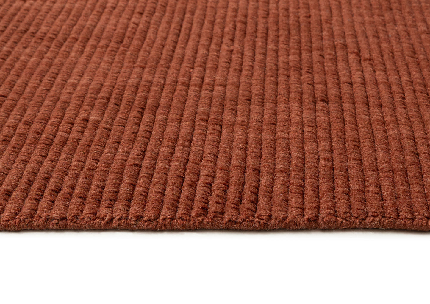 Glorese Terracotta Cut Pile Wool Rug
