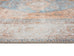 Halima Orange and Blue Traditional Distressed Washable Rug