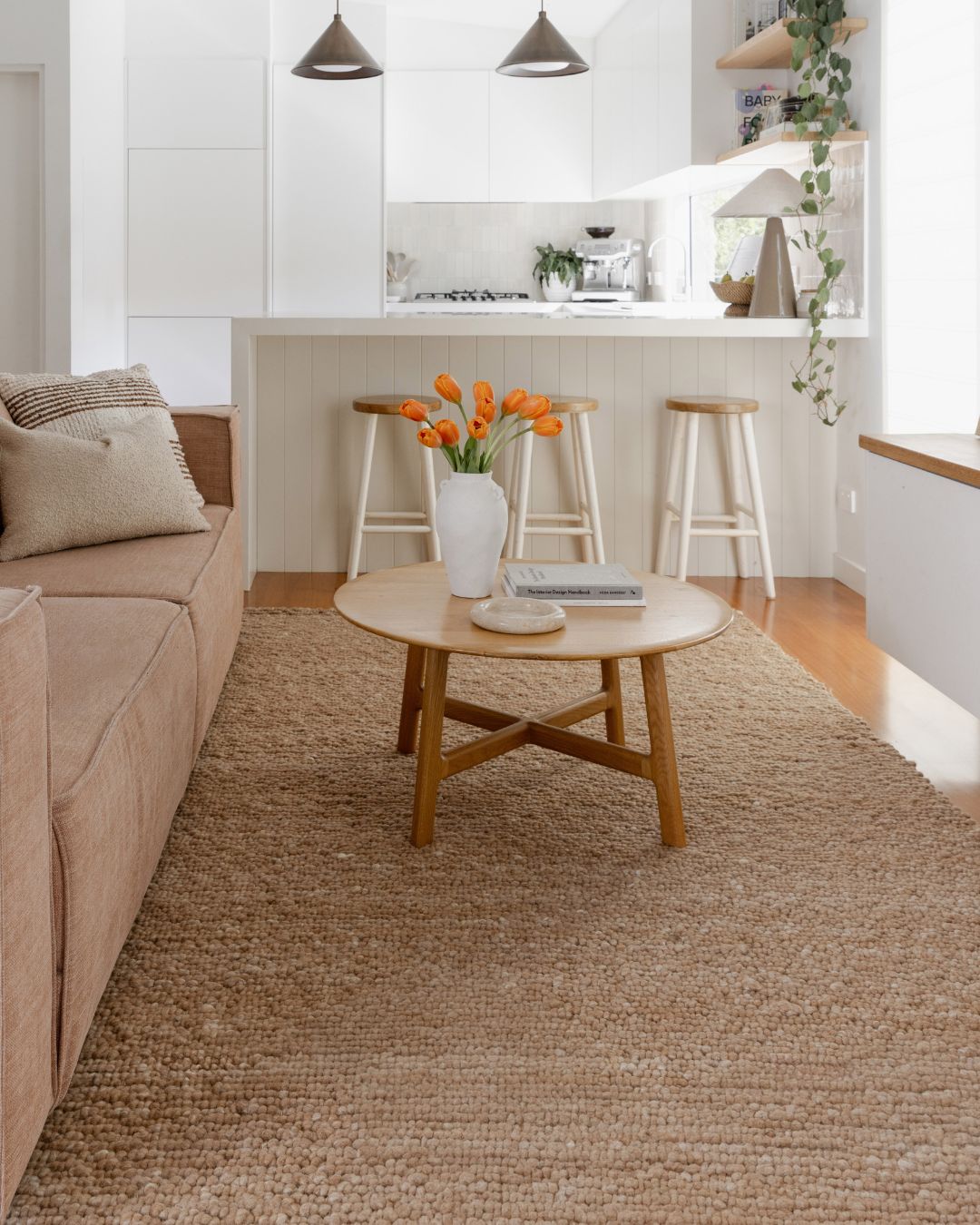 Halina Dark Beige Wool Rug