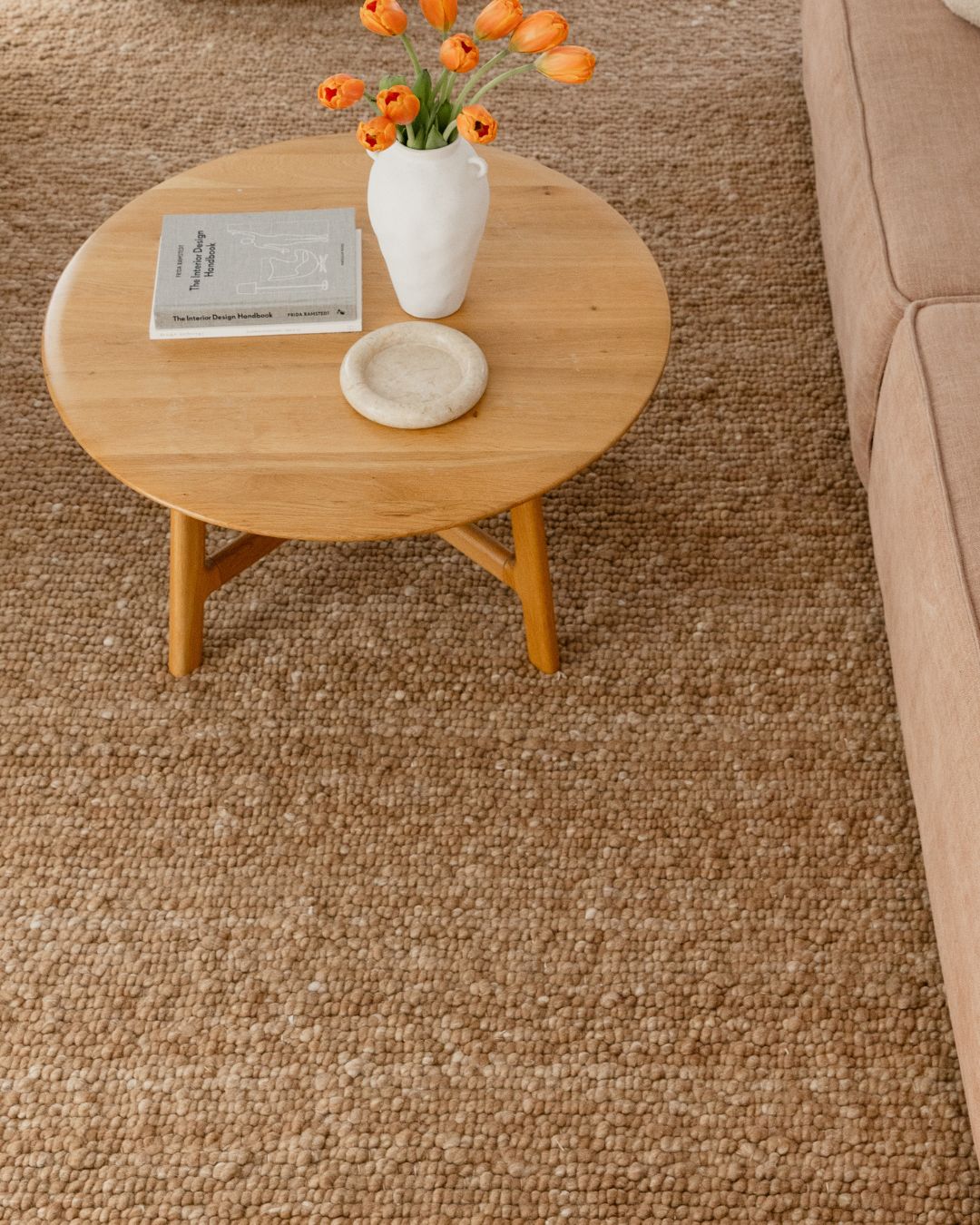 Halina Dark Beige Wool Rug
