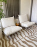 Hanako Beige Cream Indoor Outdoor Washable Rug