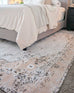 Helena White and Peach Turkish Style Distressed Rug