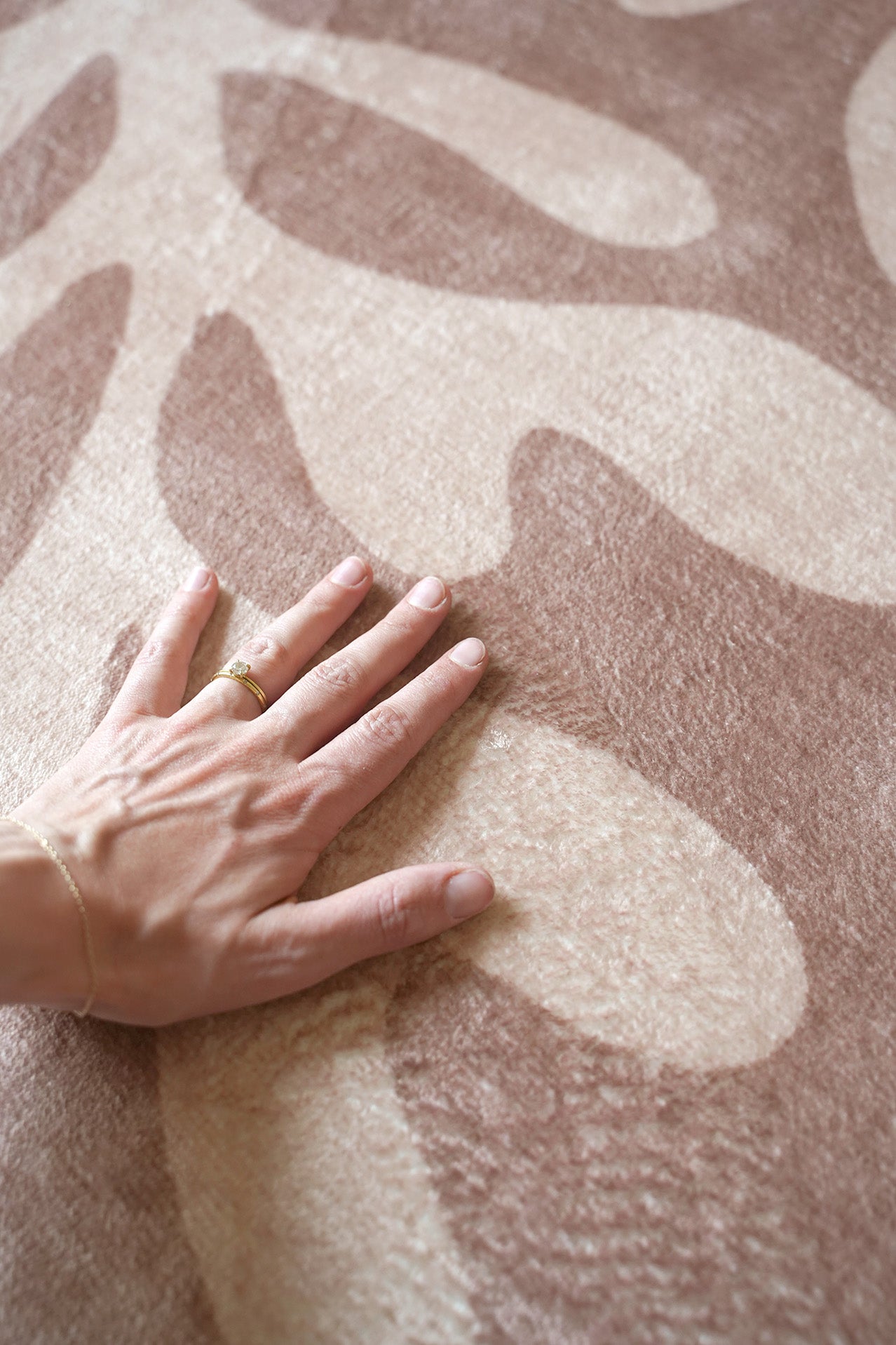 Hira Pink Beige Shapes Rollie Pollie Round Playmat