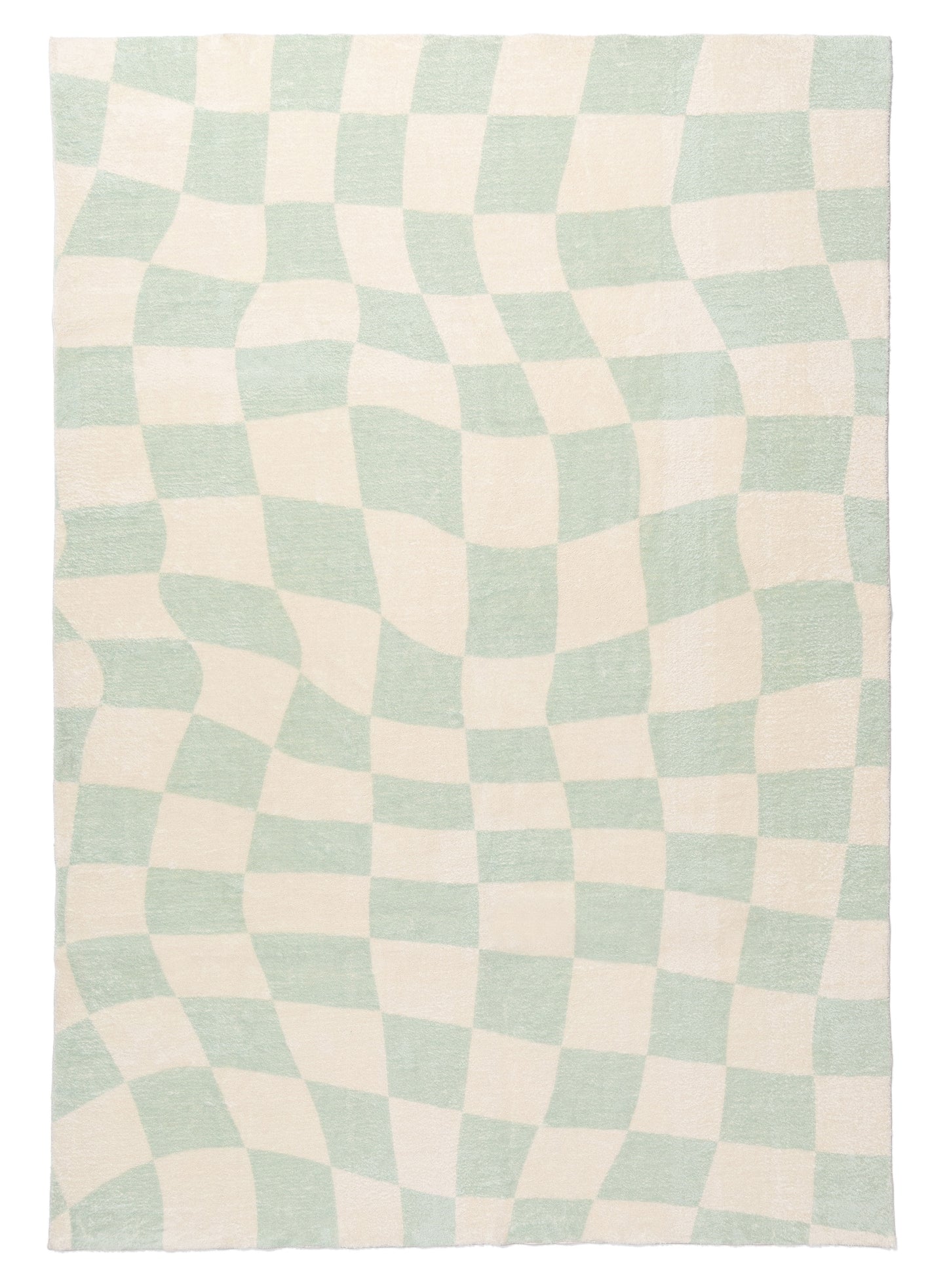 Ilenna Green and Ivory Abstract Checkered Washable Rug*NO RETURNS UNLESS FAULTY