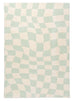 Ilenna Green and Ivory Abstract Checkered Washable Rug*NO RETURNS UNLESS FAULTY