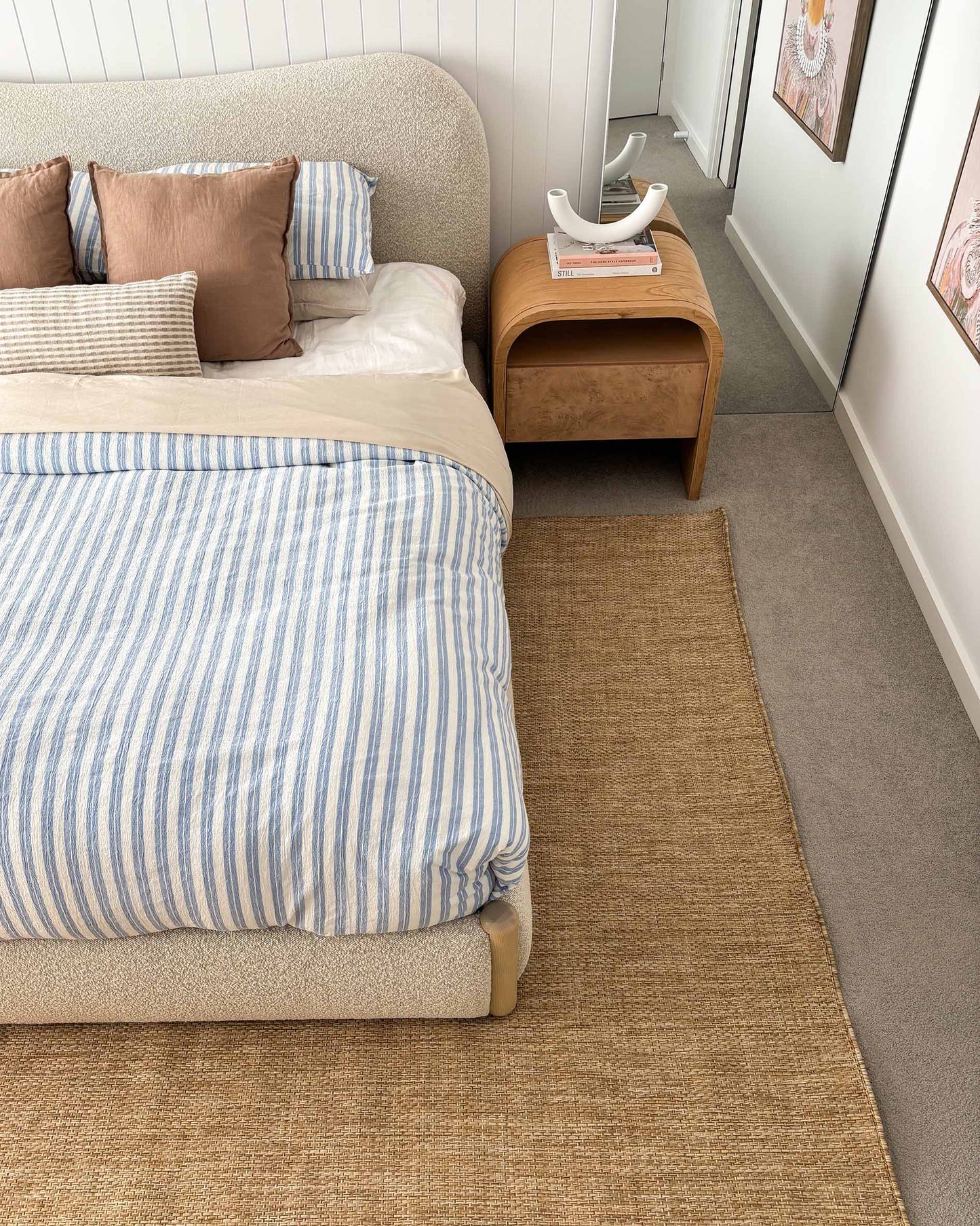 Ilya Sandy Beige Woven Indoor Outdoor Rug