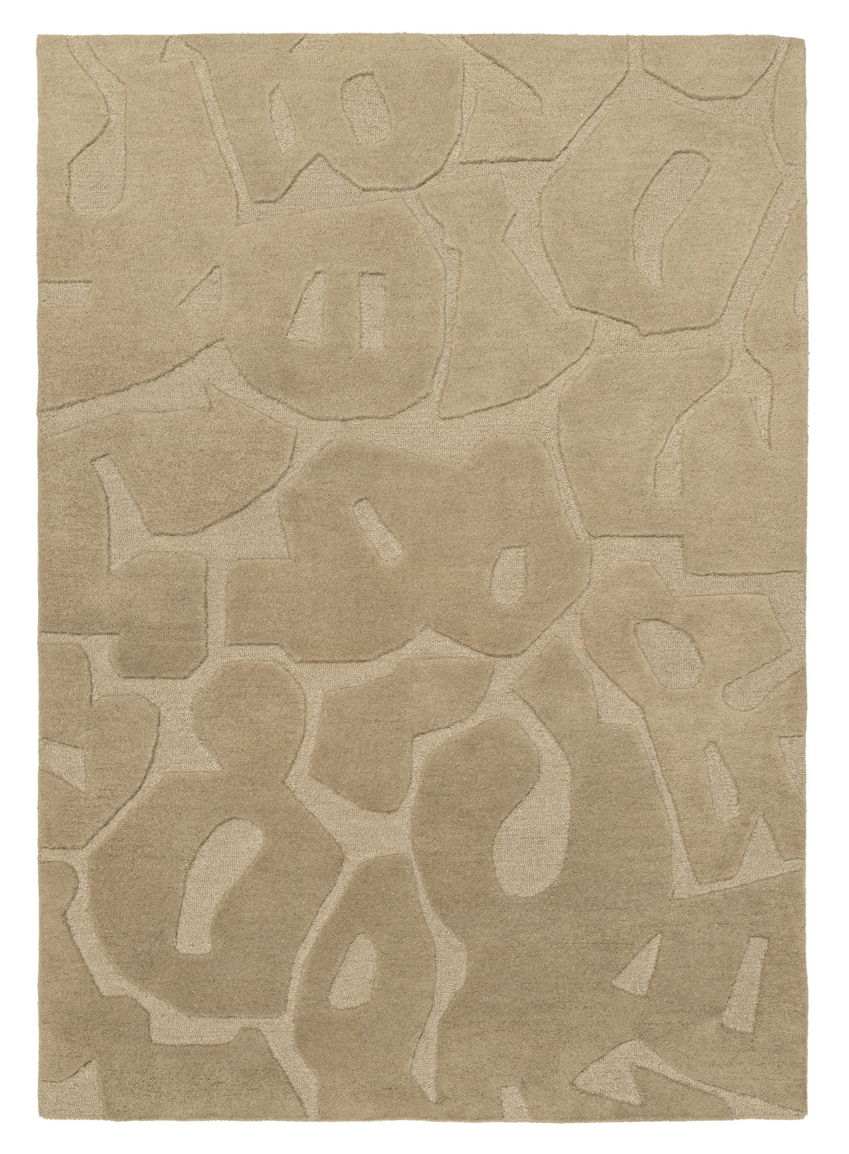 Imelda Taupe Carved Wool Rug