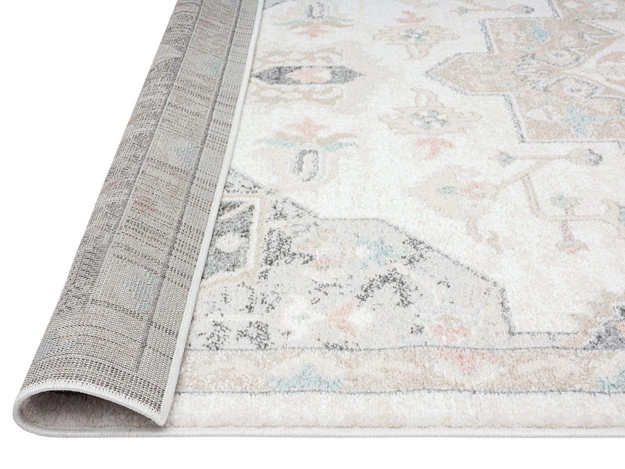 Ingrid Cream Blue And Pink Traditional Floral Rug *NO RETURNS UNLESS FAULTY