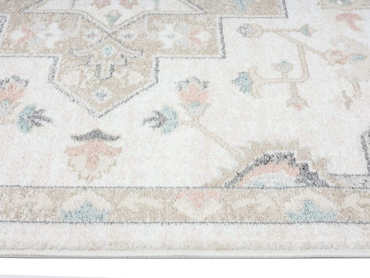 Ingrid Cream Blue And Pink Traditional Floral Rug *NO RETURNS UNLESS FAULTY