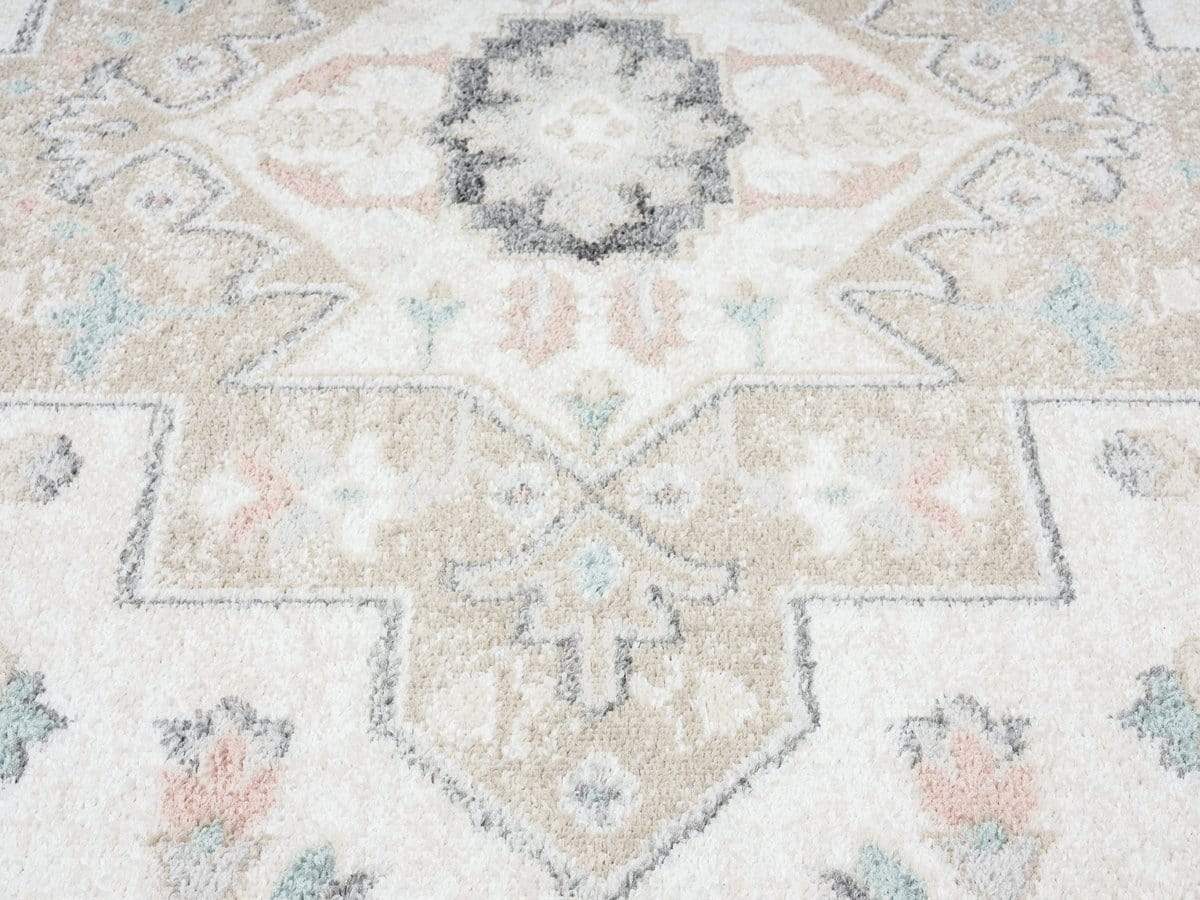 Ingrid Cream Blue And Pink Traditional Floral Rug *NO RETURNS UNLESS FAULTY