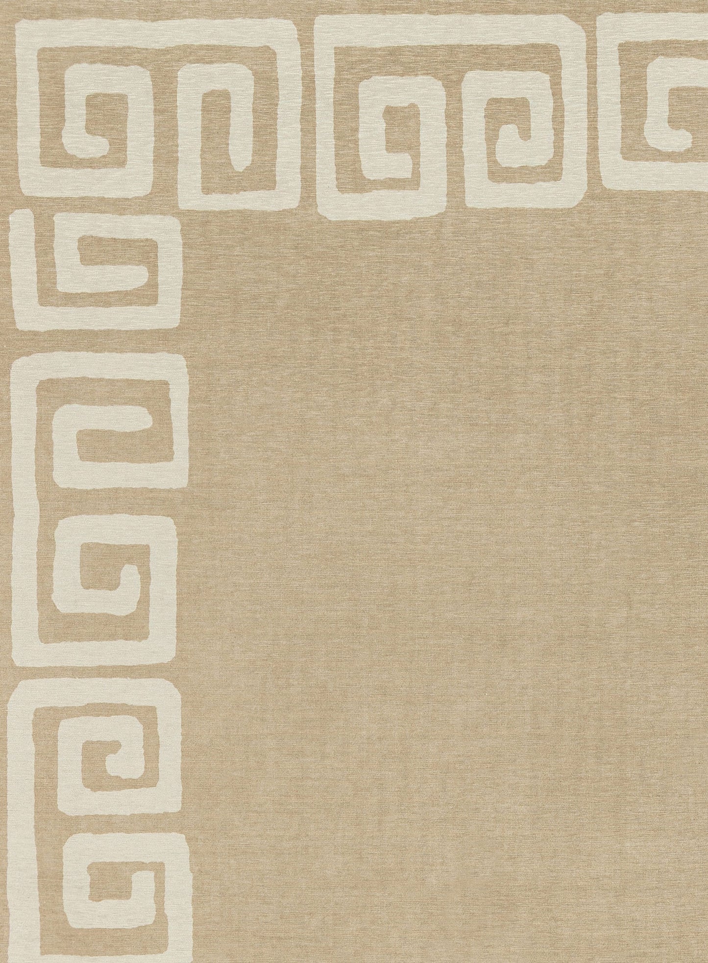 Ione Sandy Beige and Light Oat Geometric Indoor Outdoor Rug