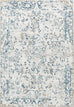 Iris Blue Grey and Beige Distressed Floral Rug