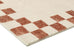 Isi Rust Brown Checkered Border Washable Rug