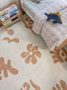 Isidore Beige and Cream Abstract Washable Rug