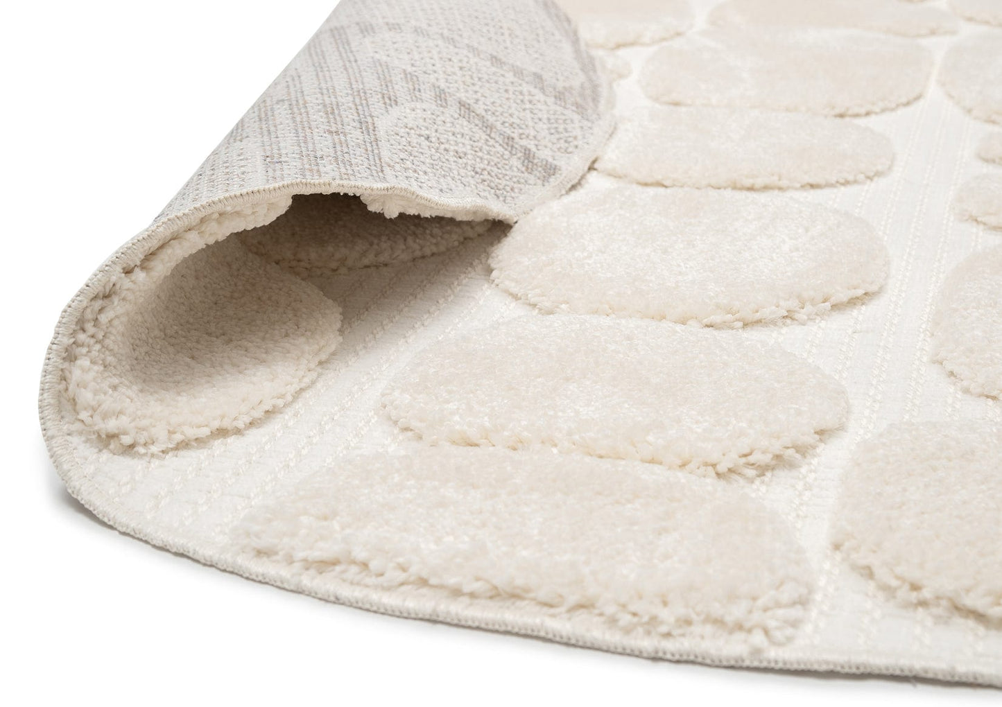 Jacinta Ivory Abstract Round Rug