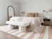 Jaida Tan Brown Cream Stripe Washable Rug