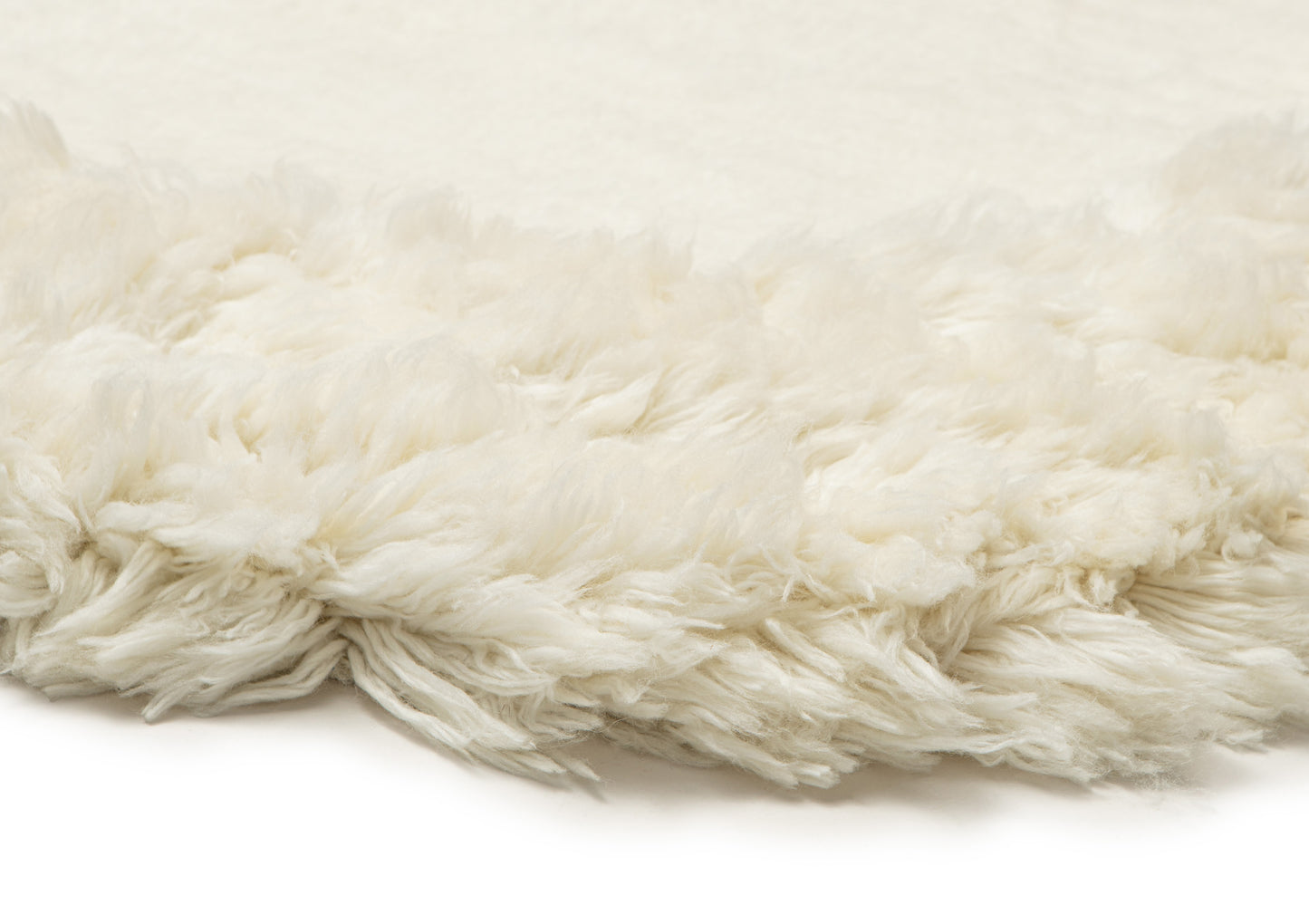 Janisa Natural Cream Organic Shape Shag Rug