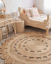 Jayde Natural Hand Woven Round Jute Rug *NO RETURNS UNLESS FAULTY