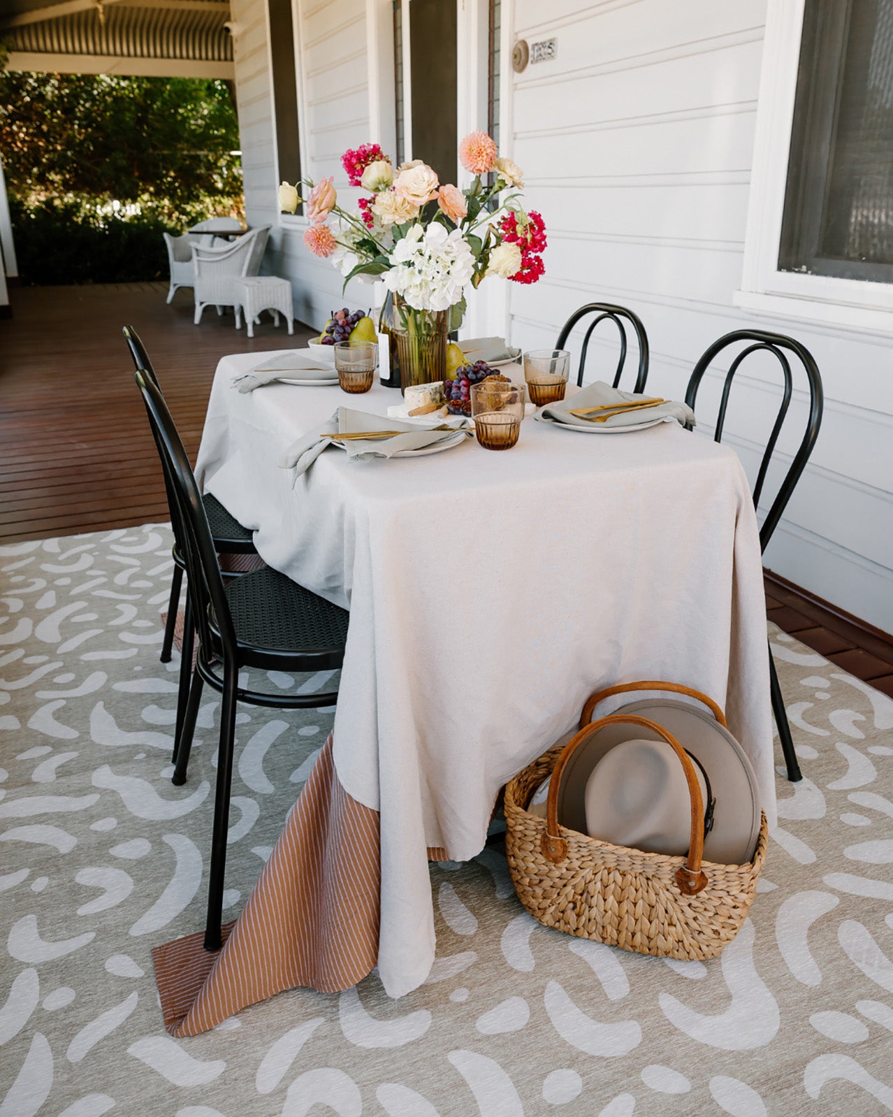 Jazlyn Beige Cream Indoor Outdoor Washable Rug