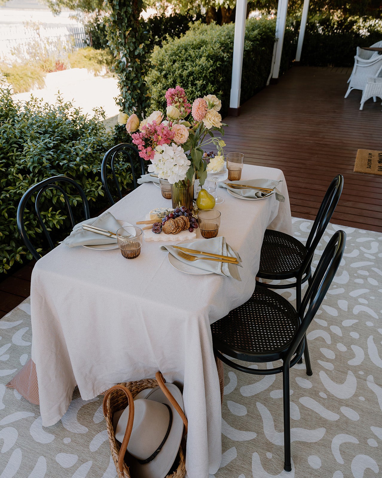 Jazlyn Beige Cream Indoor Outdoor Washable Rug