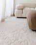 Jessa Ivory Cream Diamond Shag Rug