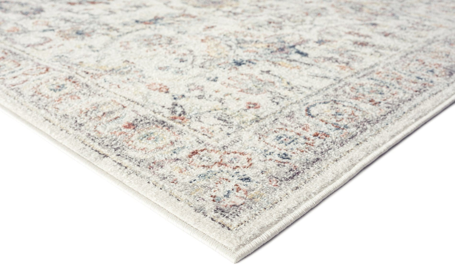 Jinnie Cream and Purple Multi-Colour Distressed Rug