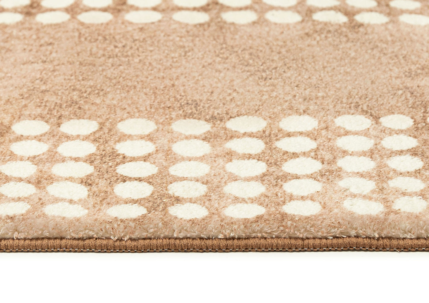 Joni Beige Cream Dot Pattern Washable Rug