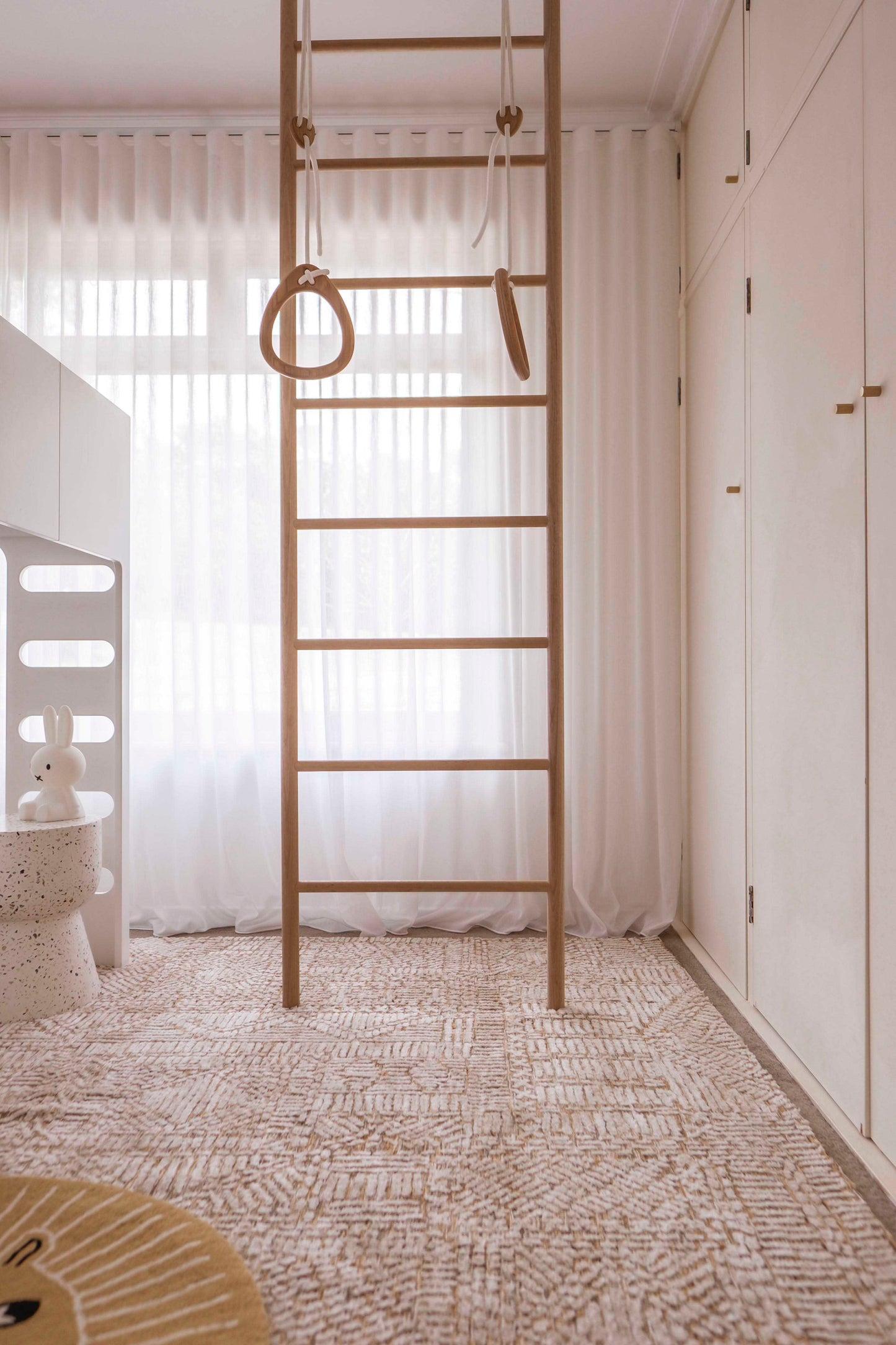 Jordan Mustard and Beige Geometric Modern Rug