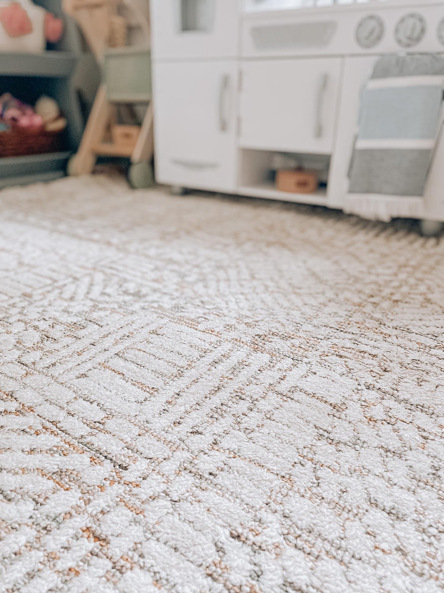 Jordan Mustard and Beige Geometric Modern Rug