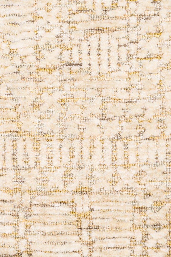 Jordan Mustard and Beige Geometric Modern Rug