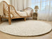 Josephine Ivory and Cream Tribal Transitional Round Rug