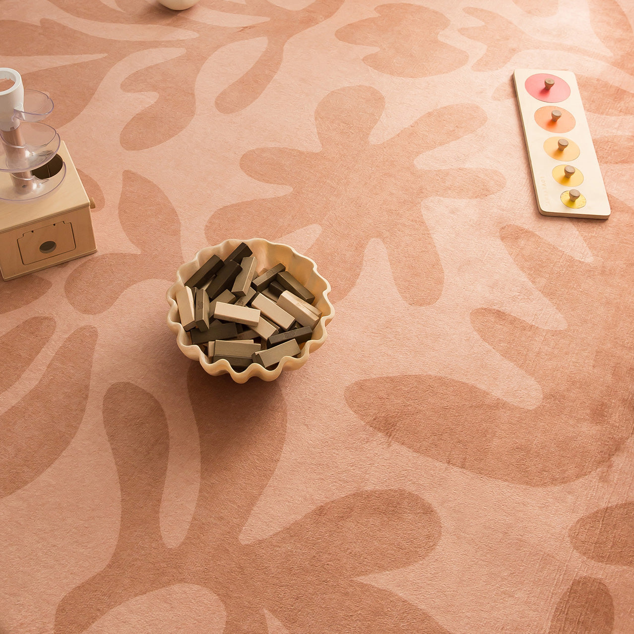 Juno Pink Terracotta Shapes Rollie Pollie Round Playmat