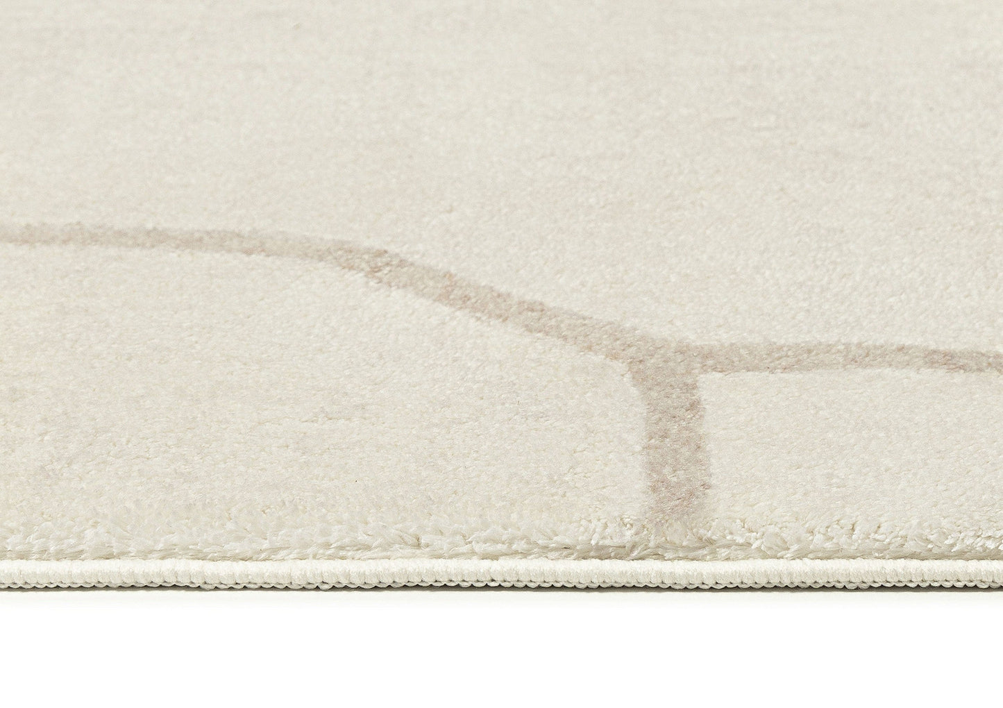 Kaliko Beige Abstract Pattern Washable Rug