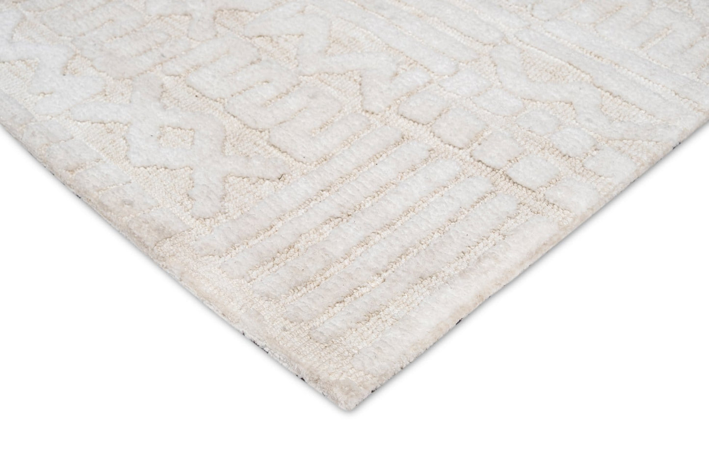 Kalinda Beige and Ivory Geometric Tribal Runner Rug *NO RETURNS UNLESS FAULTY