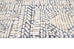 Karmen Blue and Ivory Geometric Patterned Rug