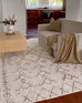 Karmina Brown and Cream Abstract Tribal Washable Rug