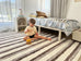 Kasia Brown Striped Washable Rug