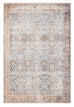 Krisna Brown and Blue Traditional Distressed Washable Rug*NO RETURNS UNLESS FAULTY