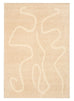 Larsa Beige and Light Beige Abstract Washable Rug