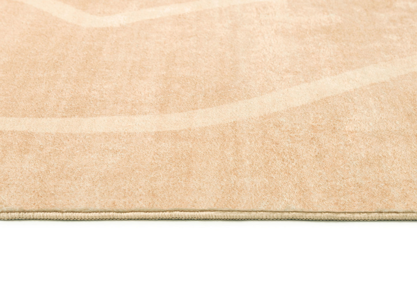 Larsa Beige and Light Beige Abstract Washable Rug