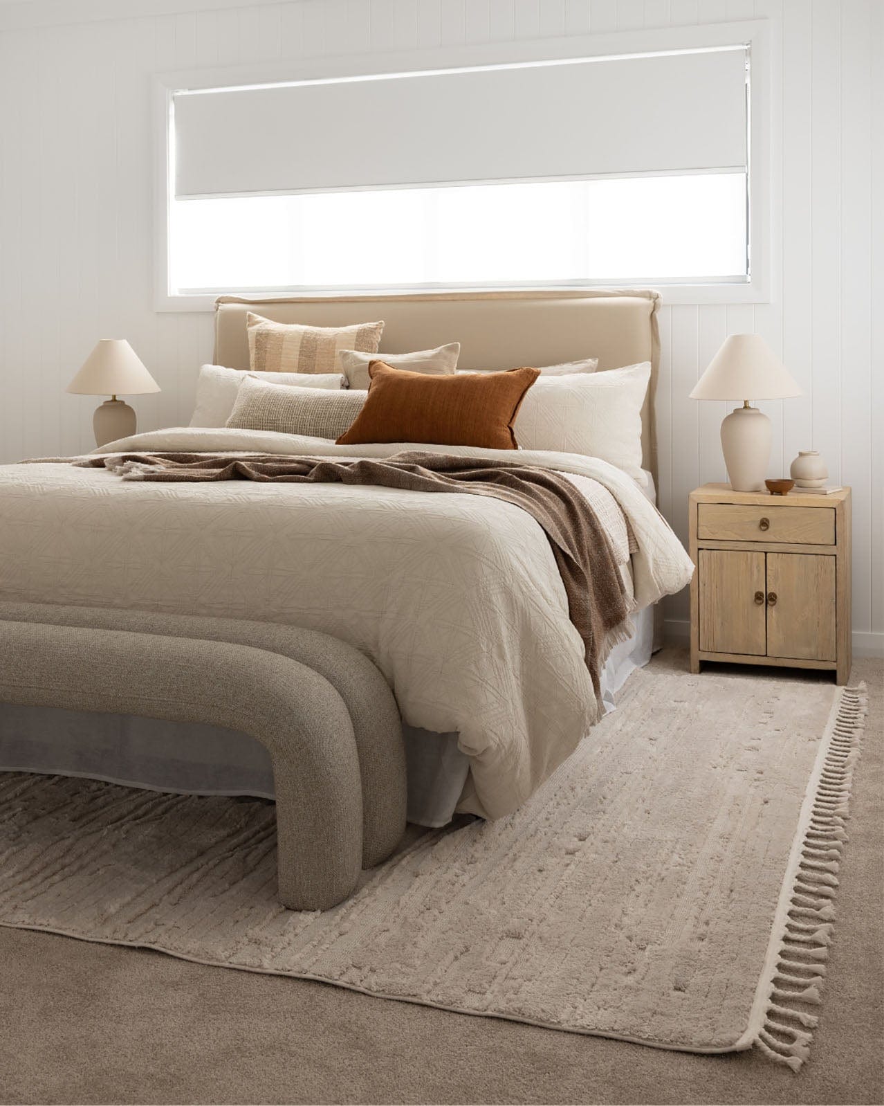Leilani Ivory Cream Textured Rug