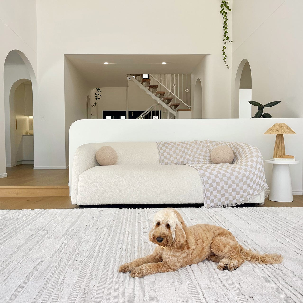 Leilani Ivory Cream Textured Rug