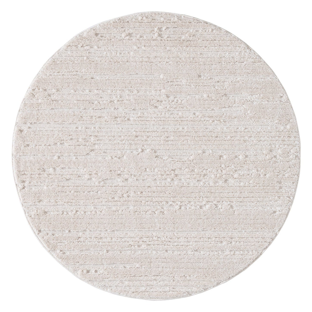 Leilani Ivory Cream Textured Round Rug*NO RETURNS UNLESS FAULTY