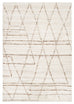 Leona Ivory Beige Tribal Wool Shag Rug